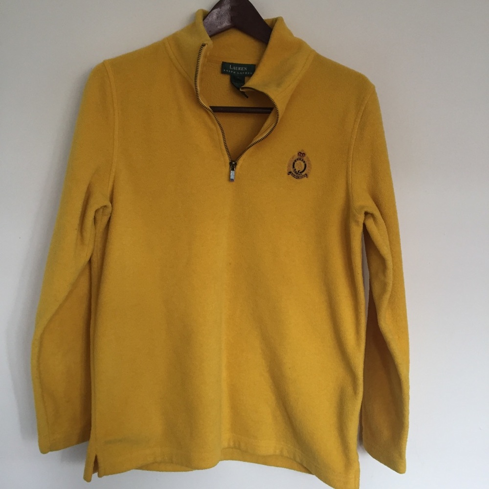 ✨ Lauren Ralph Lauren Yellow Fleece Pullover